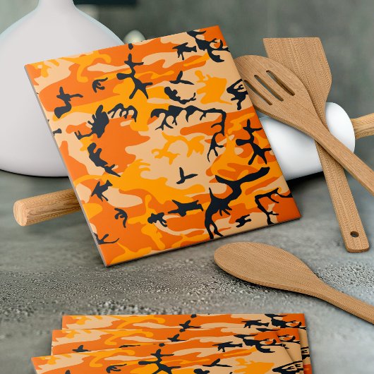 オレンジ・カモフラージュ、軍隊、陸軍 タイル