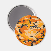 オレンジ・カモフラージュ、軍隊、陸軍 マグネット (正面/裏面)