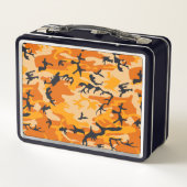 オレンジ・カモフラージュ、軍隊、陸軍 メタルランチボックス (裏面)