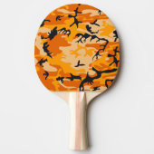 オレンジ・カモフラージュ、軍隊、陸軍 卓球ラケット (正面)