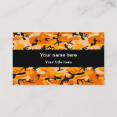 オレンジ・カモフラージュ、軍隊、陸軍 名刺 (裏面)