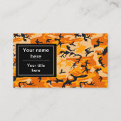 オレンジ・カモフラージュ、軍隊、陸軍 名刺 (裏面)