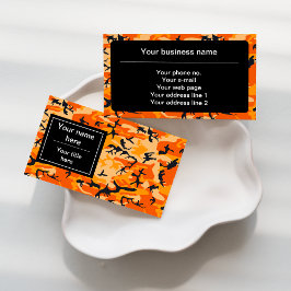 オレンジ・カモフラージュ、軍隊、陸軍 名刺