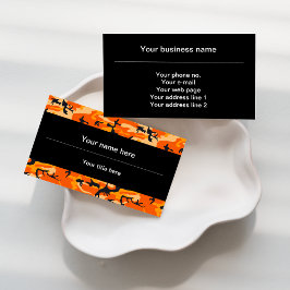 オレンジ・カモフラージュ、軍隊、陸軍 名刺