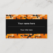 オレンジ・カモフラージュ、軍隊、陸軍 名刺 (裏面)