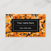 オレンジ・カモフラージュ、軍隊、陸軍 名刺 (裏面)