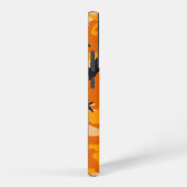 オレンジ・カモフラージュ、軍隊、陸軍 SAMSUNG GALAXYケース (右側面)