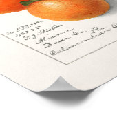 オレンジ（カラモンディアン）フルーツウォーター絵画カラー ポスター (角)