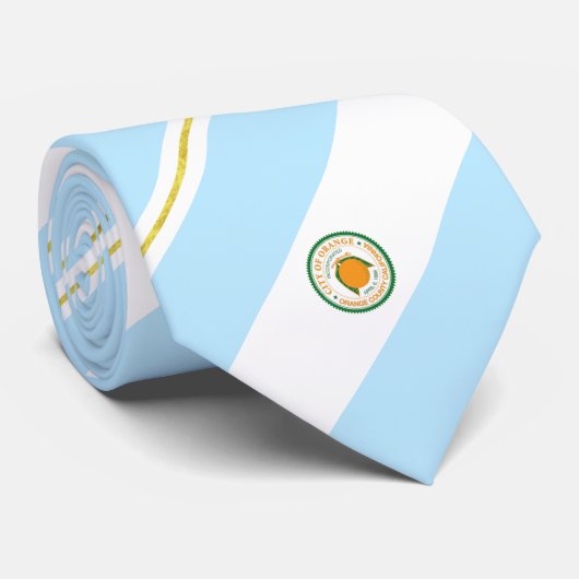 オレンジ(カリフォルニア州)市旗ネックタイ ネクタイ (ロール)