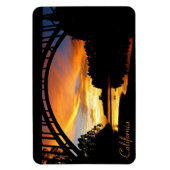 オレンジ·カリフォルニア·コースタル·サンセットアンダーブリッジ マグネット (縦)