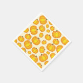 オレンジ カルーン かぼちゃ模様 スタンダードカクテルナプキン (角)