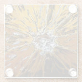 オレンジ ガラスコースター (裏面)