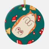 オレンジ・キャット・オーナメント セラミックオーナメント (正面)