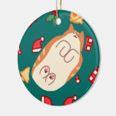 オレンジ・キャット・オーナメント セラミックオーナメント (左)