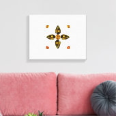 オレンジ キャンバスプリント (インサイチュ (リビング))