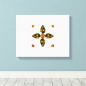 オレンジ キャンバスプリント (インサイチュ (ウッドフロア))