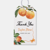 オレンジ ギフトタグ ありがとうタグ | ベビーシャワー タグ (正面)