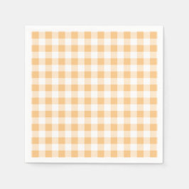 オレンジ ギンガム ベビーシャワー スタンダードカクテルナプキン