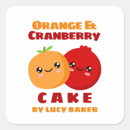 オレンジ&クランベリーケーキ スクエアシール