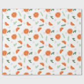 オレンジ – クリスマスホリデーラッピング紙 ラッピングペーパー (フラット)