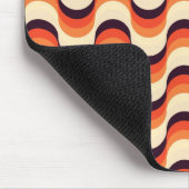 オレンジ、クリーム、ブラウンレトロ50年代抽象芸術アート マウスパッド (コーナー)