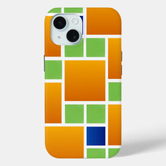 オレンジ グラデーション スクエア iPhone 15ケース