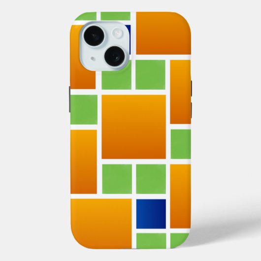 オレンジ グラデーション スクエア Case-Mate iPhoneケース (裏面)