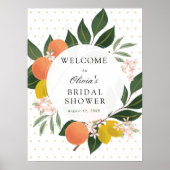 オレンジ・グリーンウェルカムサイン シトラスグリーン ポスター (正面)