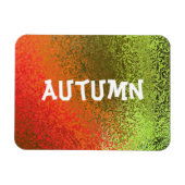 オレンジ&グリーンプレミアムマグネットの独自の名前の色合い マグネット (横)