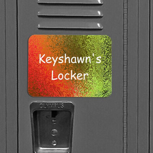 オレンジ&グリーンプレミアムマグネットの独自の名前の色合い マグネット