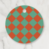 オレンジ&グリーンレトロシック30th誕生日パーティー フェイバータグ (裏面)