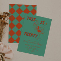 オレンジ&グリーンレトロシック30th誕生日パーティー