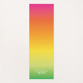 オレンジ – グリーン勾配ヨガマットと名前をカスタムする ヨガマット (正面)