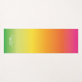 オレンジ – グリーン勾配ヨガマットと名前をカスタムする ヨガマット (正面(横))