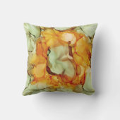 オレンジ&グリーン抽象芸術装飾用クッション クッション (裏面)