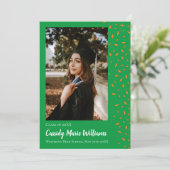 オレンジ・グリーン紙吹雪卒業発表 招待状 (スタンド正面)