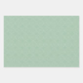 オレンジ、グリーン、タン色の円柄包装紙シート ラッピングペーパーシート (正面)