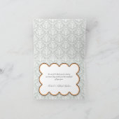 オレンジ&グレーダマスクエレガントサンキューカード サンキューカード (内部)