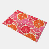 オレンジ&グレープフルーツ柑橘類フルーツパターン ドアマット (アングル)
