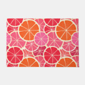 オレンジ&グレープフルーツ柑橘類フルーツパターン ドアマット (正面)