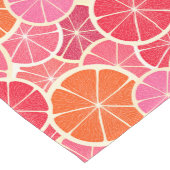 オレンジ&グレープフルーツ柑橘類フルーツパターン ミディアムテーブルランナー (コーナー)