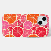 オレンジ&グレープフルーツ柑橘類フルーツパターン Case-Mate iPhoneケース (裏面 (横))