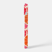 オレンジ&グレープフルーツ柑橘類フルーツパターン iPhone 15ケース (左側面)