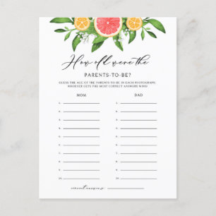 オレンジ&グレープフルーツ親カードは何歳だった インビテーションポストカード
