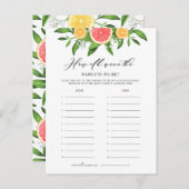 オレンジ&グレープフルーツ親カードは何歳だった インビテーションポストカード (正面/裏面)