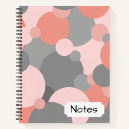オレンジ-グレー分子 スパイラルノートブック ノートブック