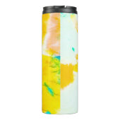 オレンジ・グ絵を描ルンジー。絞り染めプリント。カラフルろうけつ染め タンブラー (裏面)