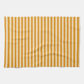 オレンジ ゴールド ストライプ キッチン シェフ 退職祝い キッチンタオル (横)