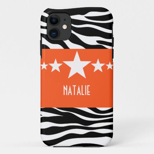 オレンジ・サッシー・スター・ゼブラBT iPhone 5ケース Case-Mate iPhoneケース (裏面)
