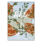 オレンジ・シトラスと緑 テーブルナンバー (裏面)